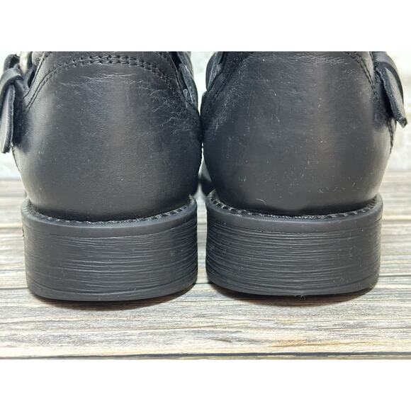 Women's Black Chunky Steven Madden Grunge Motorcycle Goth Boots‎ 7M - Picture 7 of 16